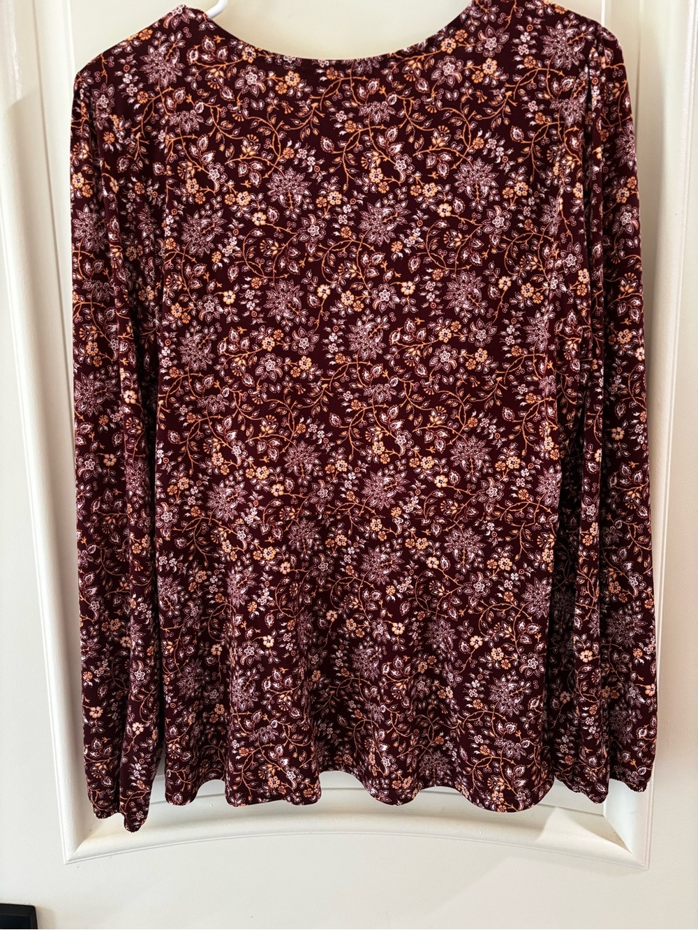 Gilli Women's Brown Floral Wrap Top Size Medium - Picture 4 of 5